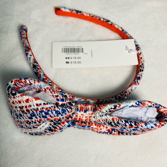 Janie And Jack Girls Colorful Textured Large Bow Headband OS - Picture 4 of 5